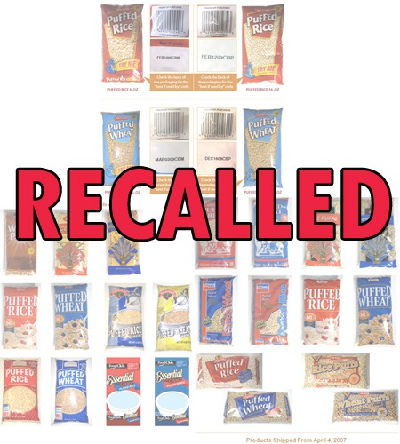Cereals Recalled