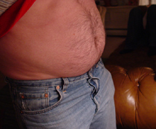 A man's big belly