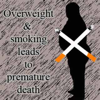 Cigarette and fat silhouette