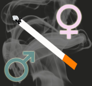 Male, Female Symbol, Cigarette