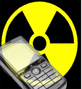 Mobile Phone and Radiation Sign