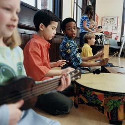 Children in a Music lesson