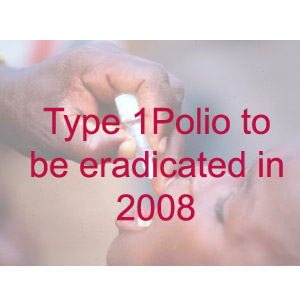 Child getting Polio Drop
