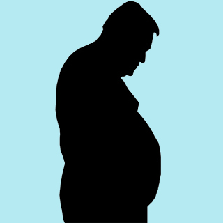 Silhouette Obese Man