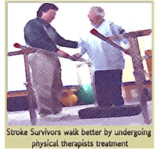 Stroke survivor getting treatment