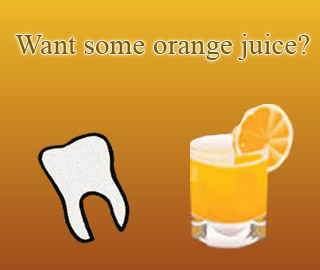Tooth, Orange Juice Glass