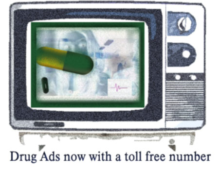 TV drugs advertisement