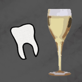 Tooth, Glass of White Wine