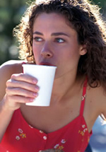 Woman drinking Cold Drink